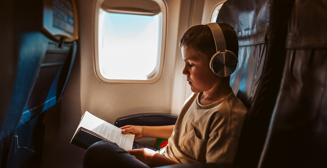 Viajando en avión